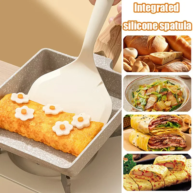 

1 шт., силиконовая термостойкая лопатка для блинов, антипригарная лопатка для посуды, пищевая лопатка для выпечки яиц, рыбы, стейка, пиццы, посуда