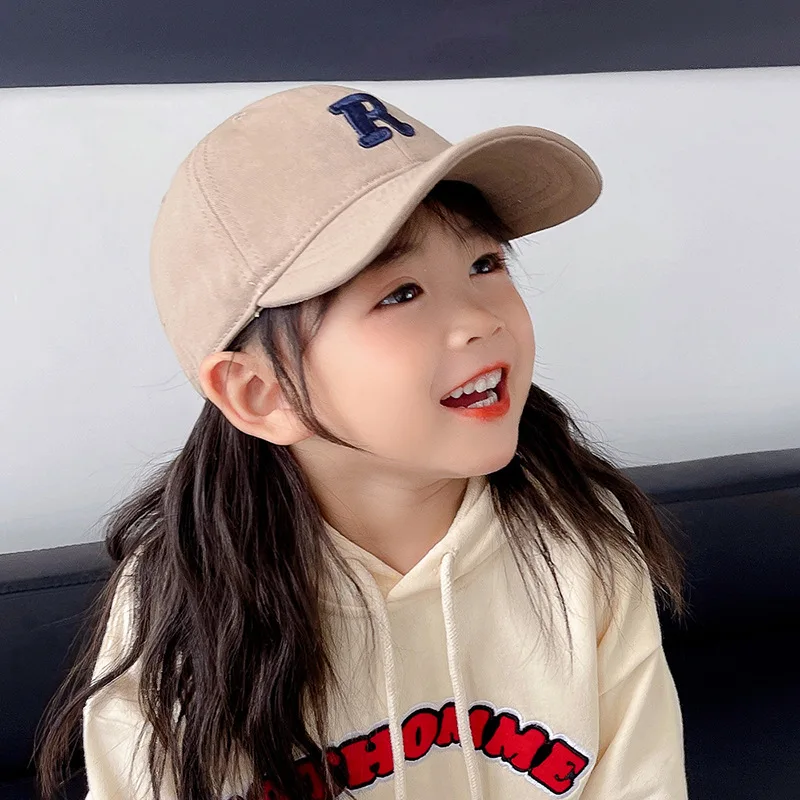 Children Baseball Cap New Spring Summer Solid Sunhat Embroidered Letter Boys Girls Cotton Snapback Caps Kids Hip Hop Fishing Hat