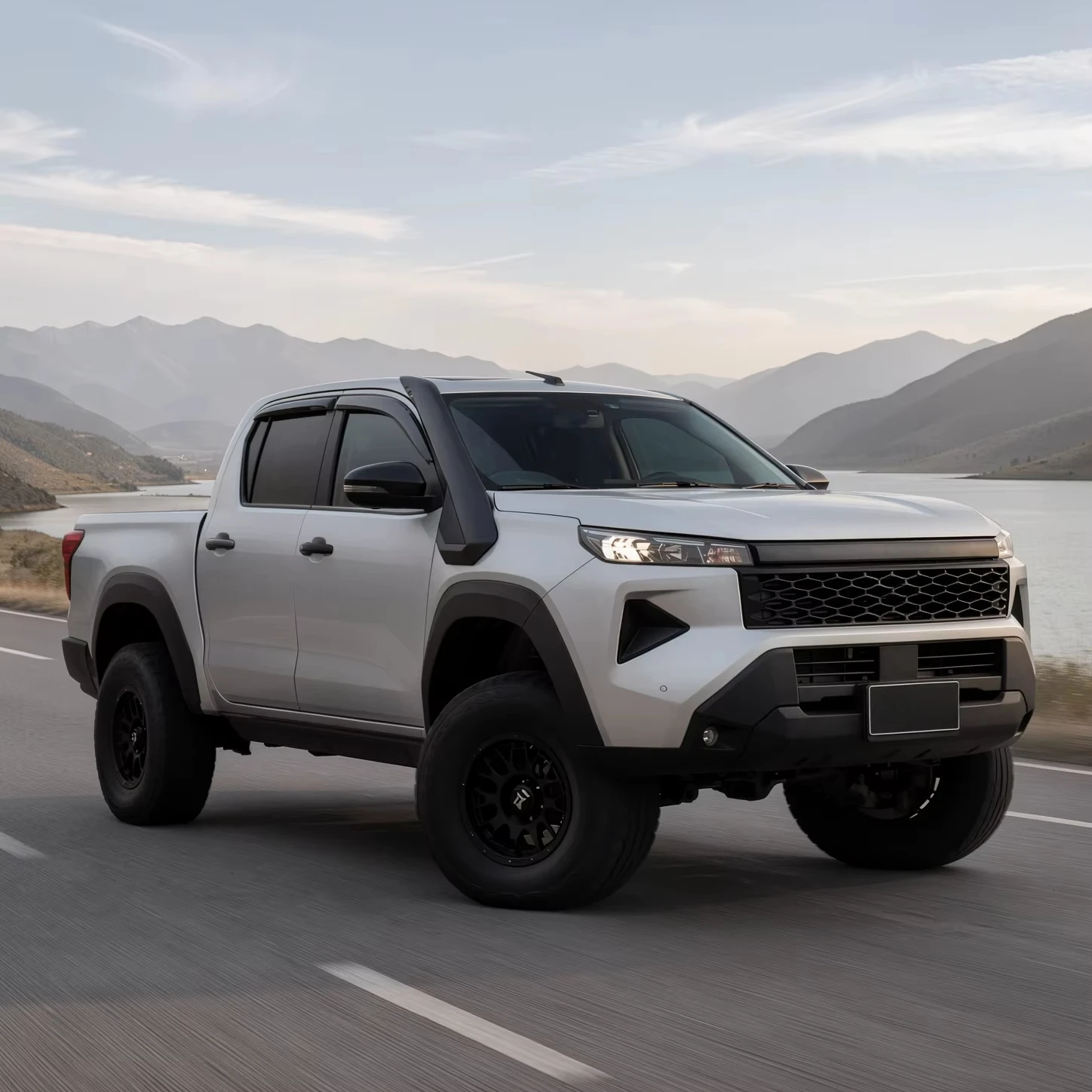 Textured Matte Black Off Road Car Snorkel for Toyota Hilux Travo 2025 2026 4WD Heavy Duty Wading Throat 4x4 Accessories