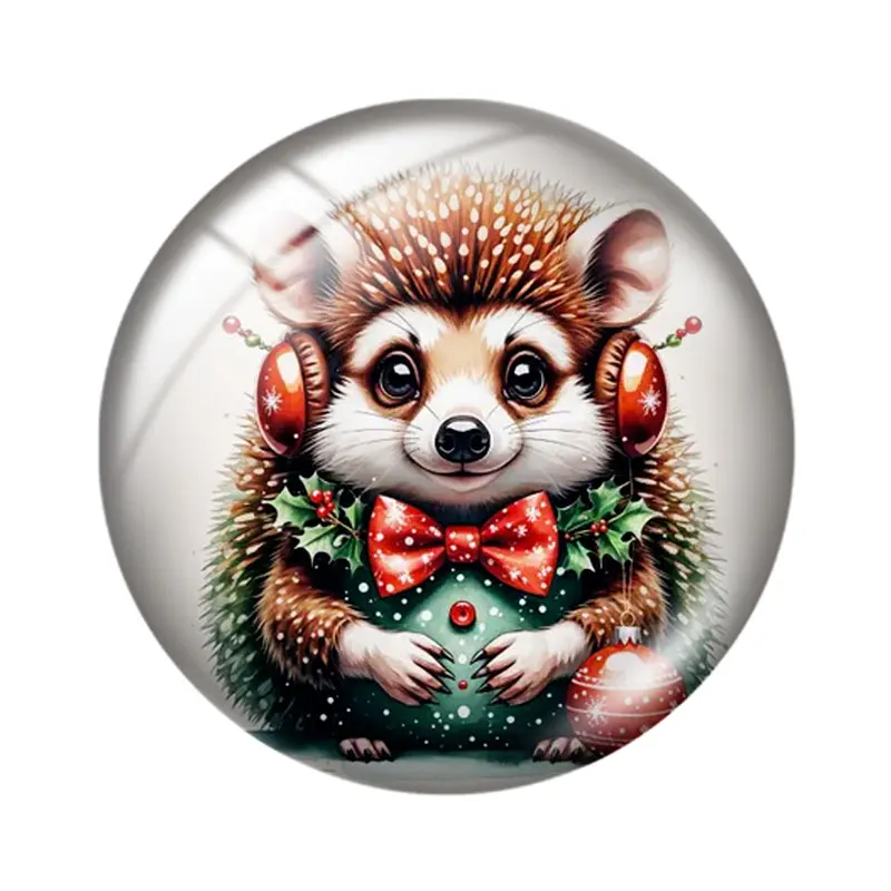 Winter Animals 10pcs 12mm/18mm/20mm/25mm Round photo glass cabochon demo flat back Making findings