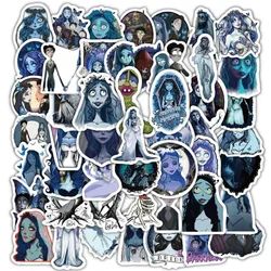 60pcs Animated Movie Corpse Bride Sticker Suitcase Water Cup Car Stationery Mobile Phone Decoration Waterproof Sticker