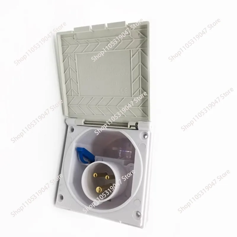 For RV Charging Power Socket, Trailer Modification Accessories 220V Mains Power 16A Input Waterproof Charging Case