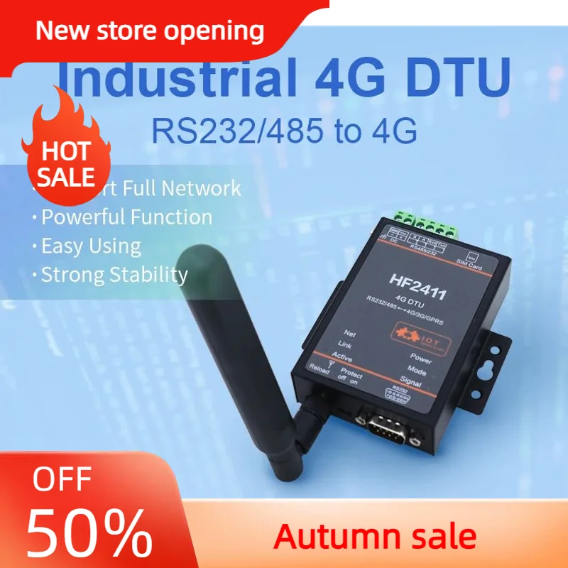 

4g LTE dtu wireless transparent communication module transmits RS232 / 485 serial port full netcom communication HF2411