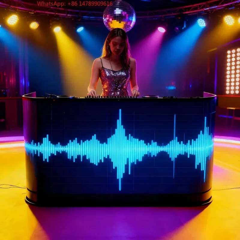 Live Performance Seamless Splicing Full-Color Led Dj Booth Display Screen for Party Events Home Bar Nightclub with Wheels
