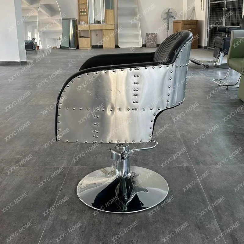 ML Retro Barber Chair Barber Shop Hair Salon Special Perm and Dyeing Chair Lifting Hair Salon Chair