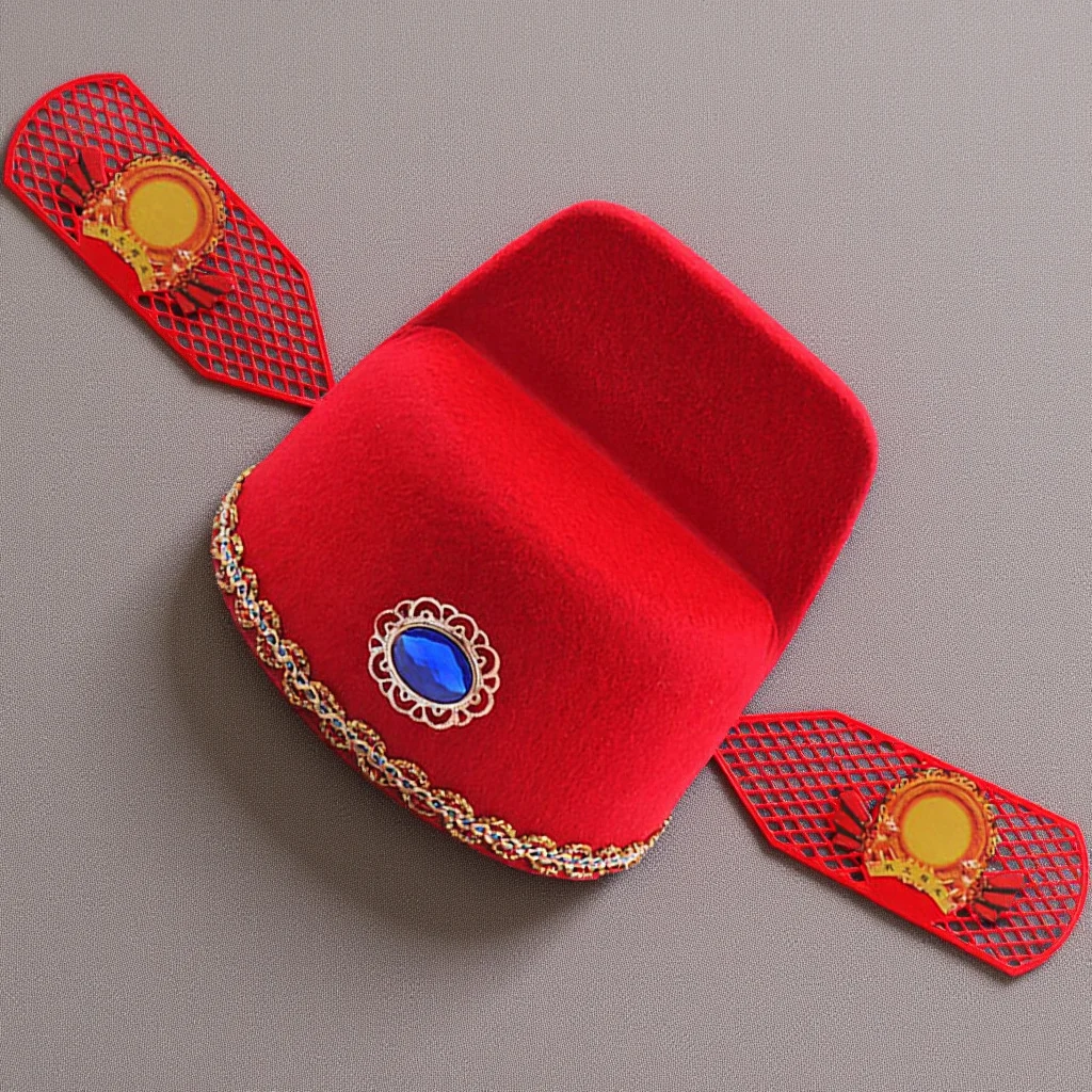 Festival headwear tradicional chinês chapéu prop cor brilhante retro olhar traje acessório para festa dança desempenho