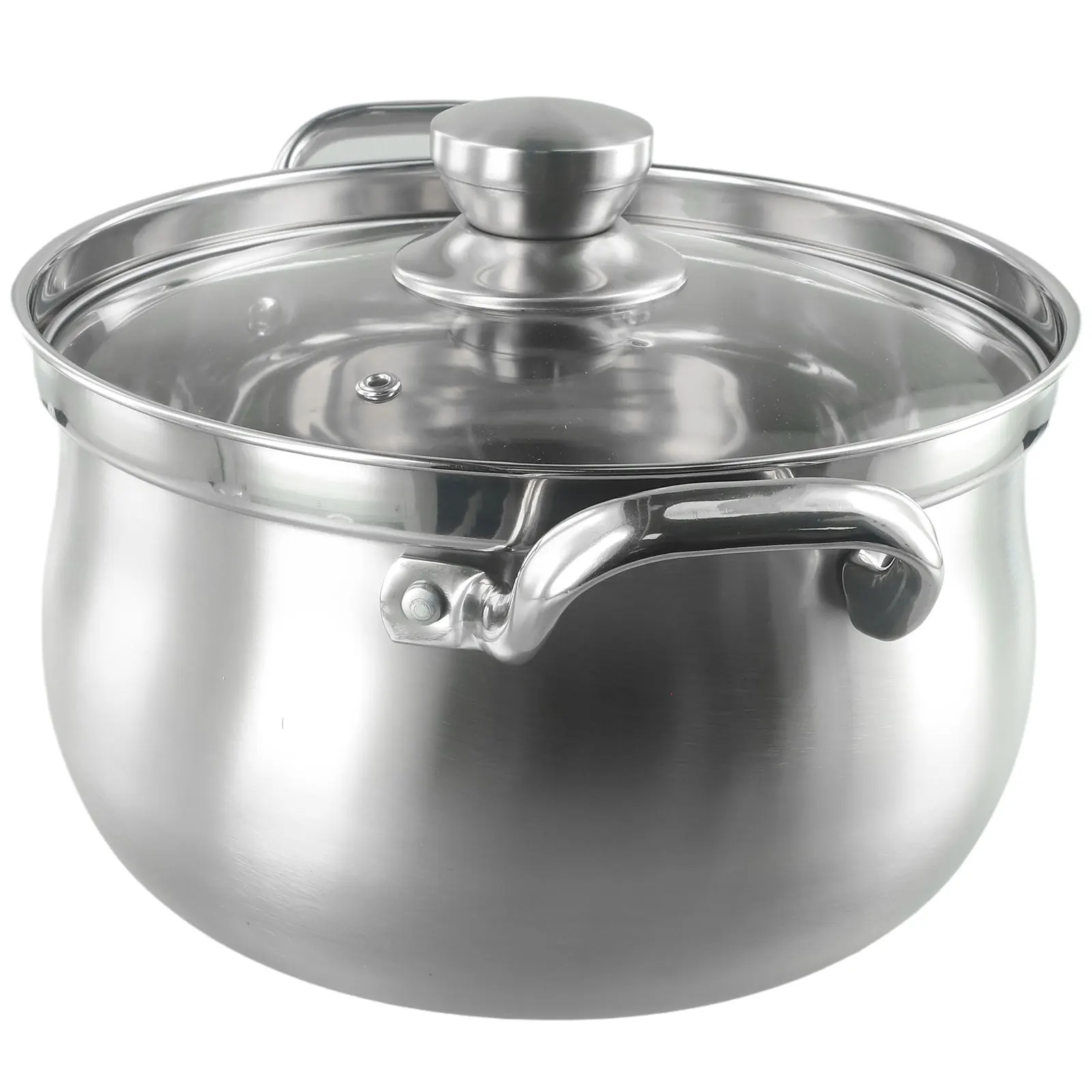 Cooking Pots Soup Pot Stockpot Stainless Steel With Glass Lid 1 Set 24x13.7cm Kitchen Tool Kitchen Accessories