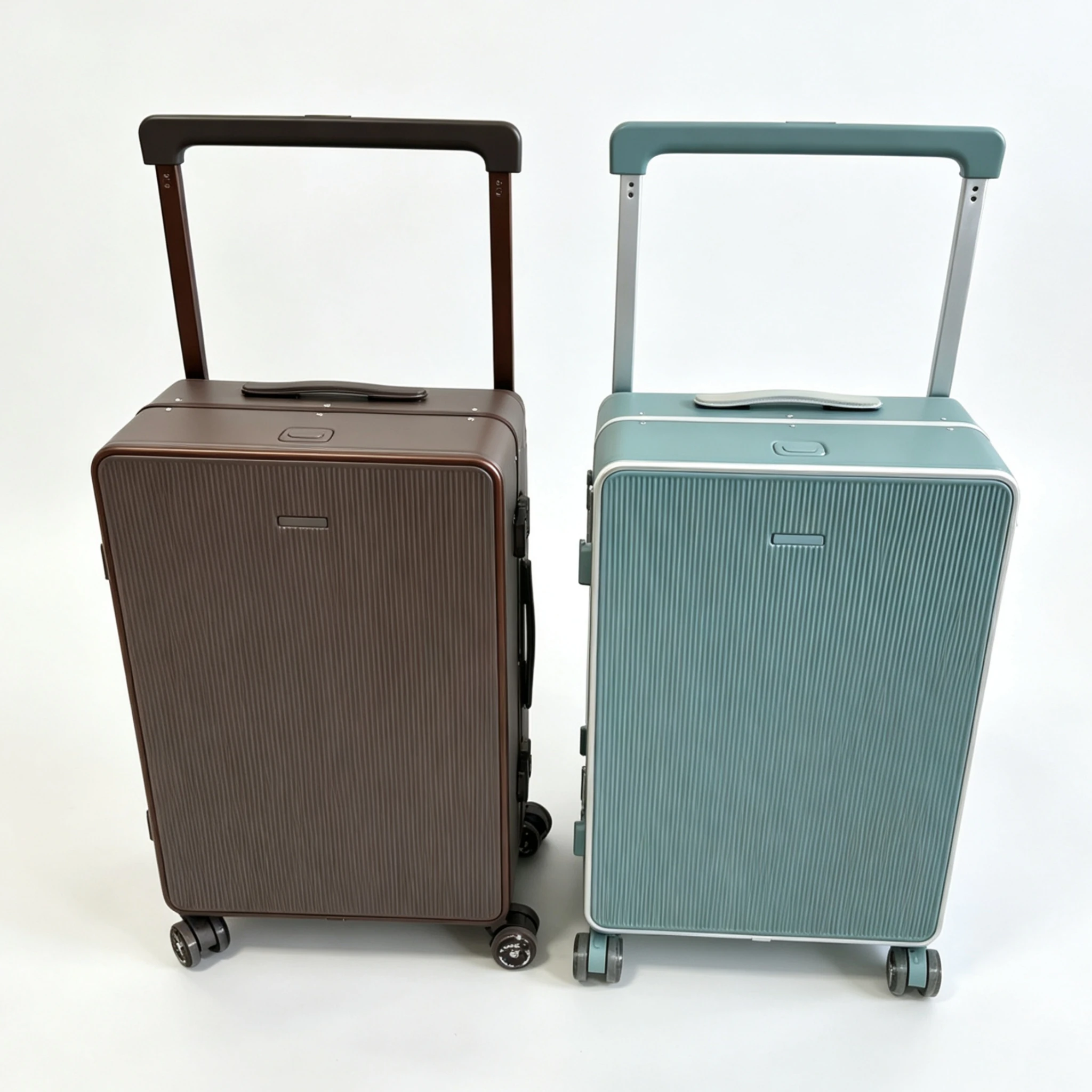 Wide Handle Suitcase Double Aluminum Alloy Frame Hard Shell PC Material Rolling Luggage TSA Lock Upgrade Spinner Wheels 20/24/26