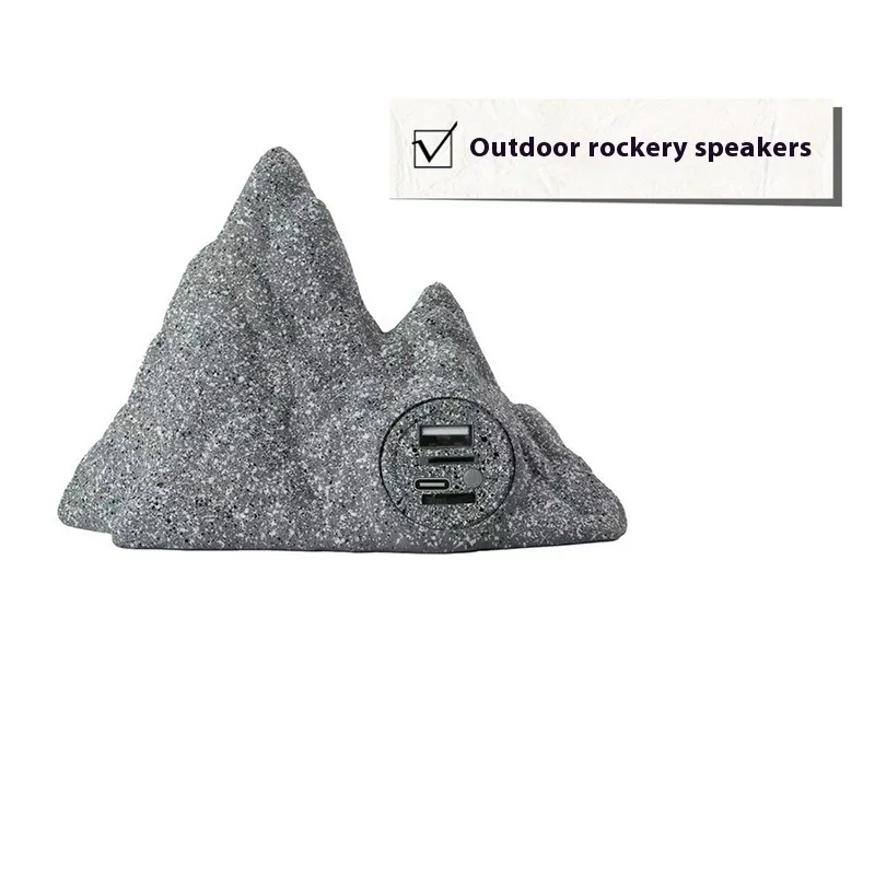 Outdoor Garden Rock Speaker Waterproof Bluetooth Lawn Landscape Bass Speaker for Yard Park Patio Decor