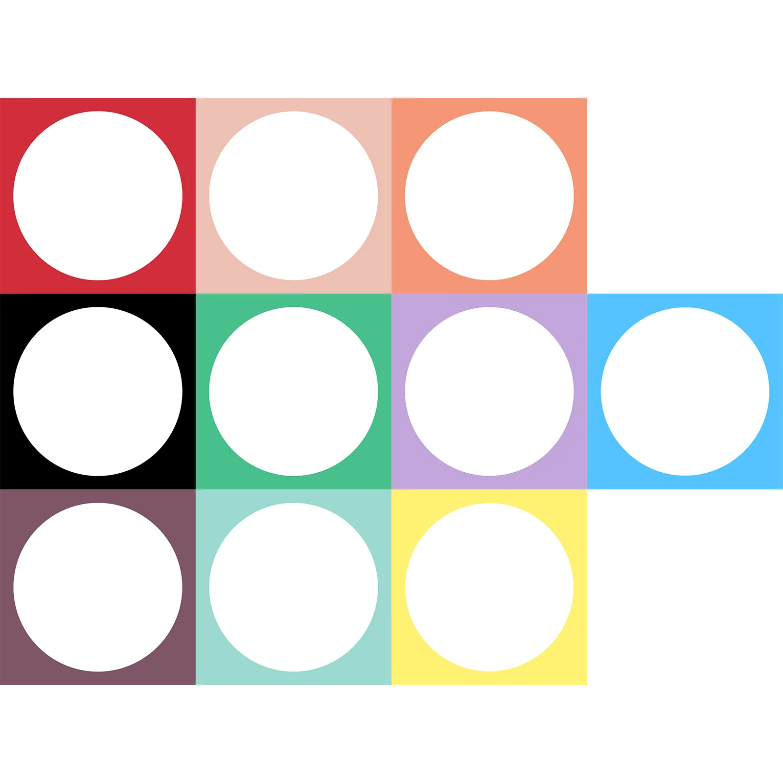 10 قطعة مربع خارجي دائرة داخلية بطاقات سميكة ورقة لرسم الخط رسم مشاريع فنية ذاتية الصنع ورق مستدير فارغ