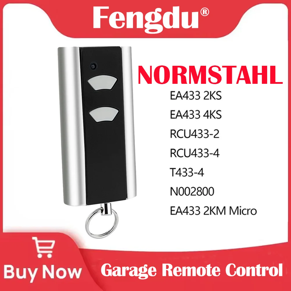 Garage Door Remote Control for Normstahl RCU 433 2K / Crawford 4KS 2KS RCU EA433 N002800 433.92MHz Rolling Code