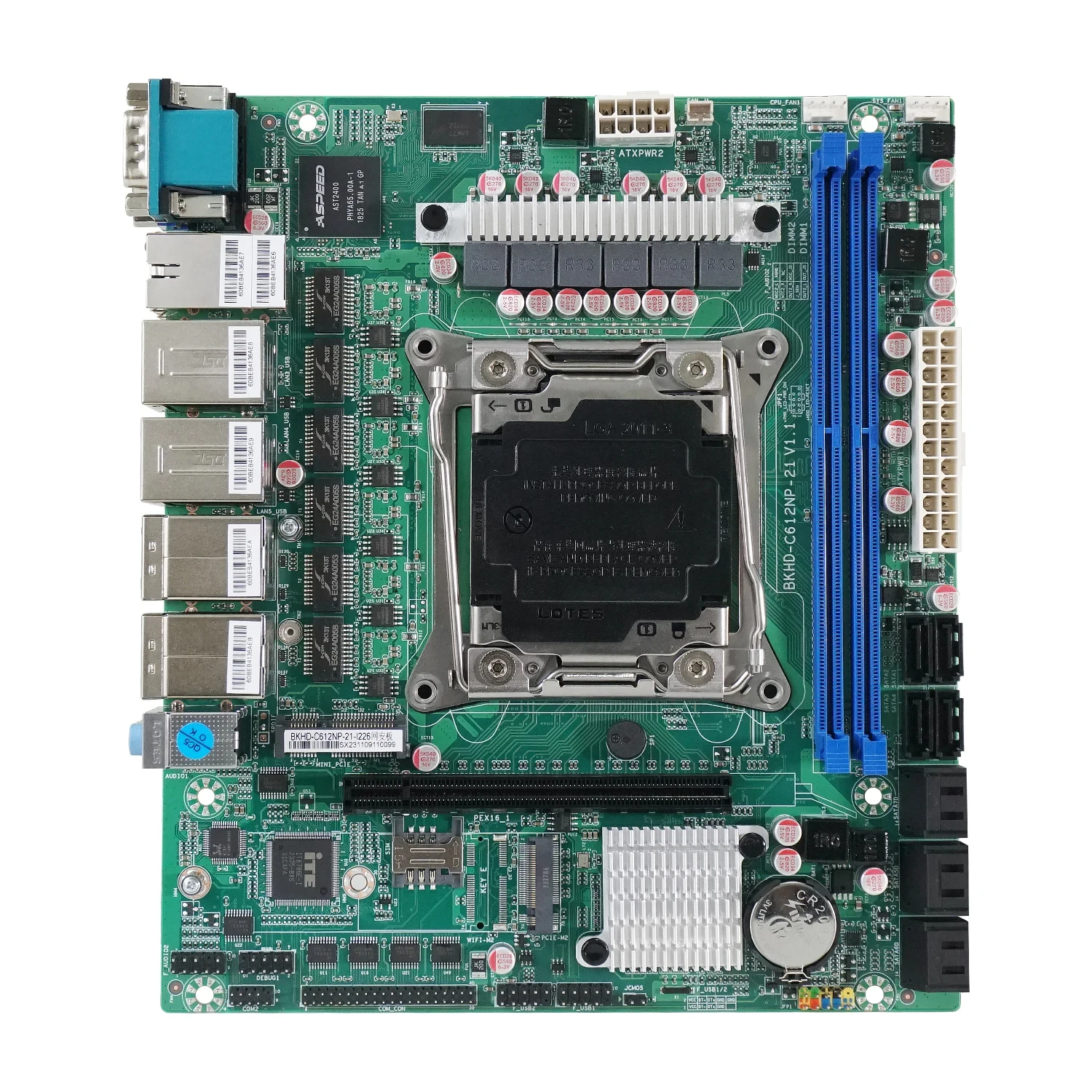 

C612 Industrial Motherboard for NAS Router Server With 6x2.5GbE i226 10xSATA Support Raid Intel Xeon E5-V3 V4 Processor