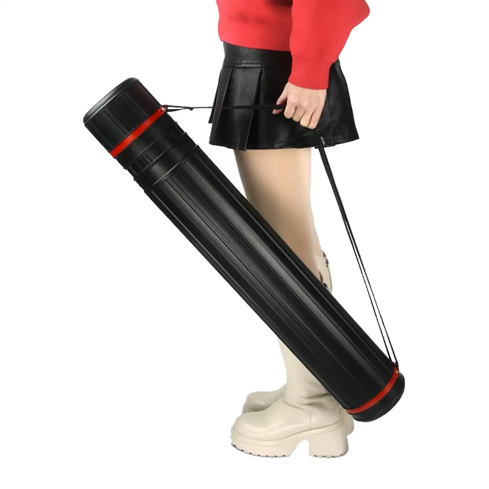 Poster Tube Telescoping Poster Carrying Case Blueprint Carrier Tube with Shoulder Strap Portable Drawing Container for Maps