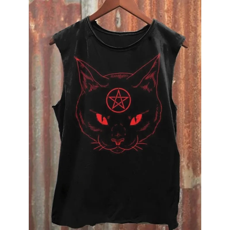 للجنسين ريترو القوطية هالوين ثلاثية الأبعاد مطبوعة تانك القمم الشرير نمط الشارع موضة عادية تانك اللياقة البدنية الرياضة الرجال تانك القمم زائد S-5XL #3