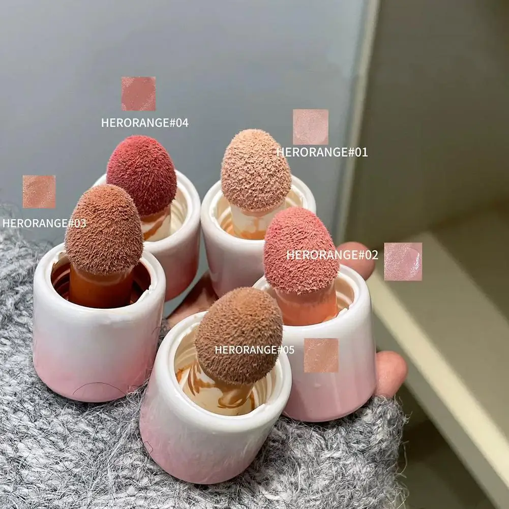 1 pz fard liquido viso opaco trucco fard con pennello velluto duraturo rossetto punta facile cosmetici spugna colore fare S6L5