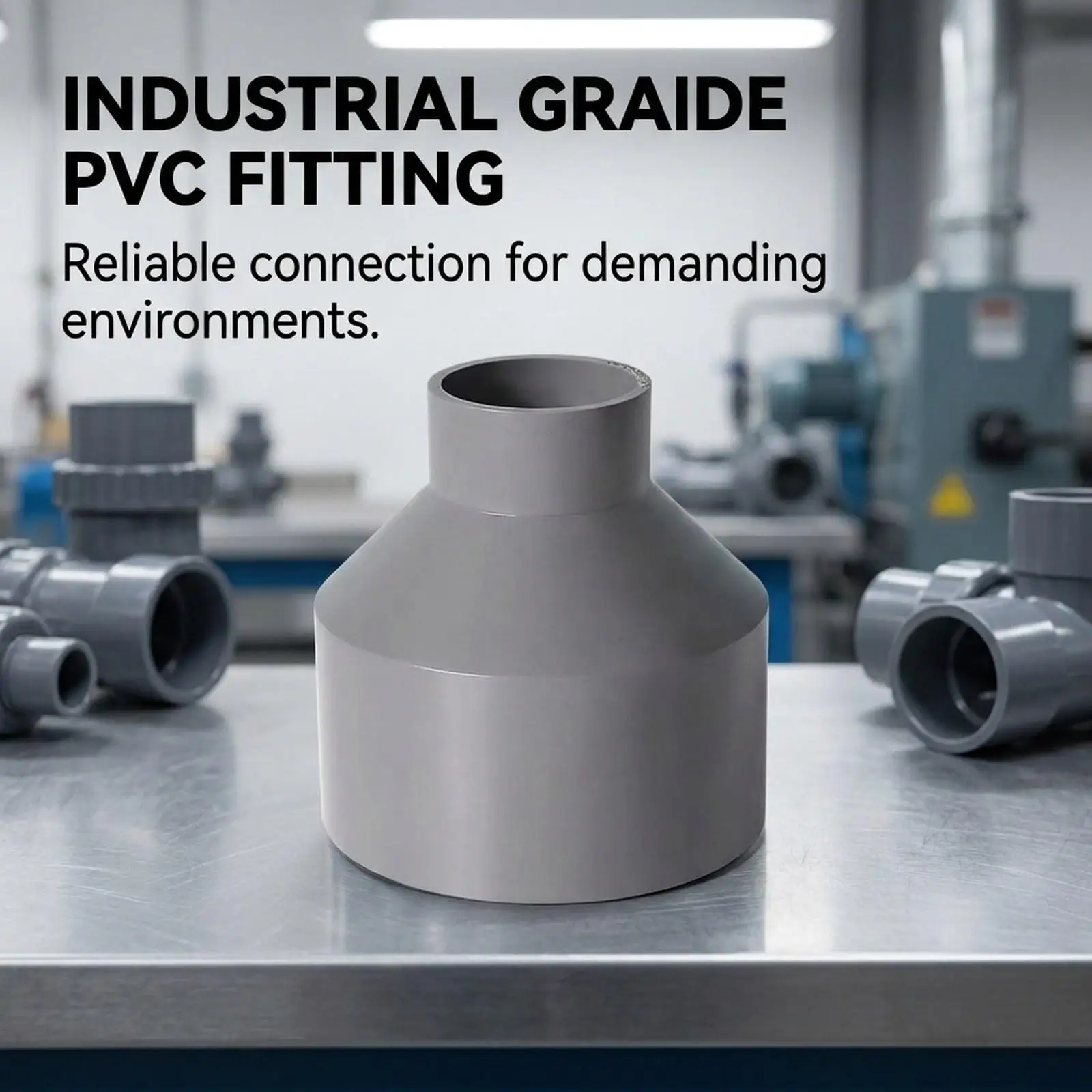 PVC Air Duct Adapter Reducer Increaser Inline Ventilation Connector HVAC Pipe Fitting for Home Office