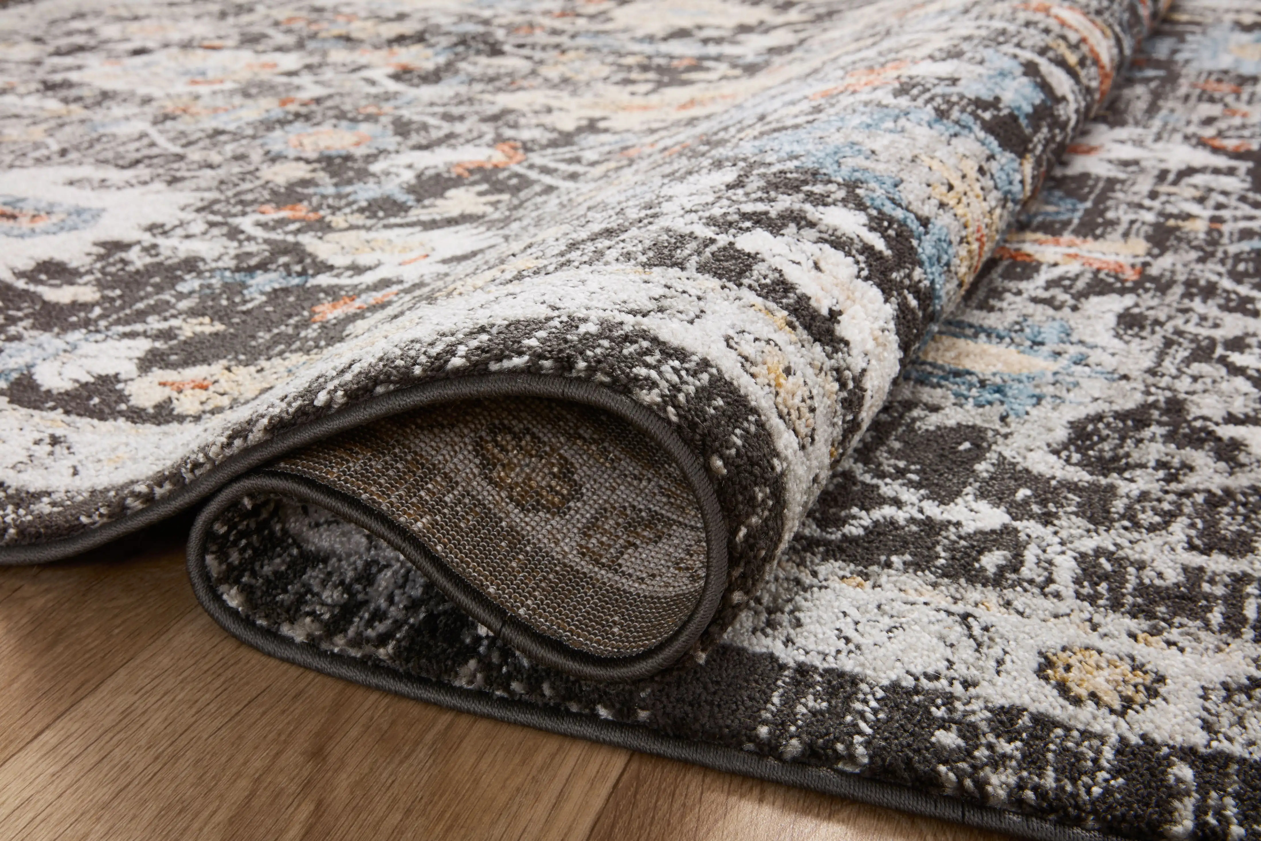 Odette Charcoal / Multi 4'-0 x 6'-0 Accent Rug