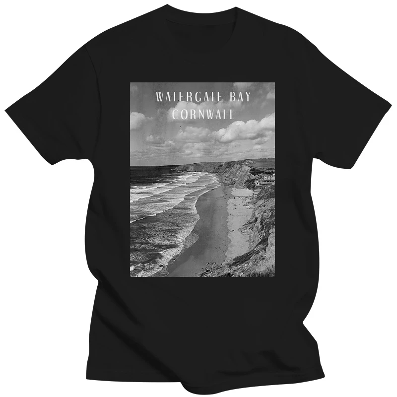 Watergate Bay Cornwall Tshirt Surf Board Mens Top Famous Surfing T Shirt 114 Latest New Style Tee Shirt