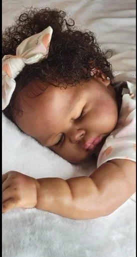 Customized Limited Supply 25inch Reborn Baby Pickle With Hand-Rooted Curly Hair African Baby With Different Dress