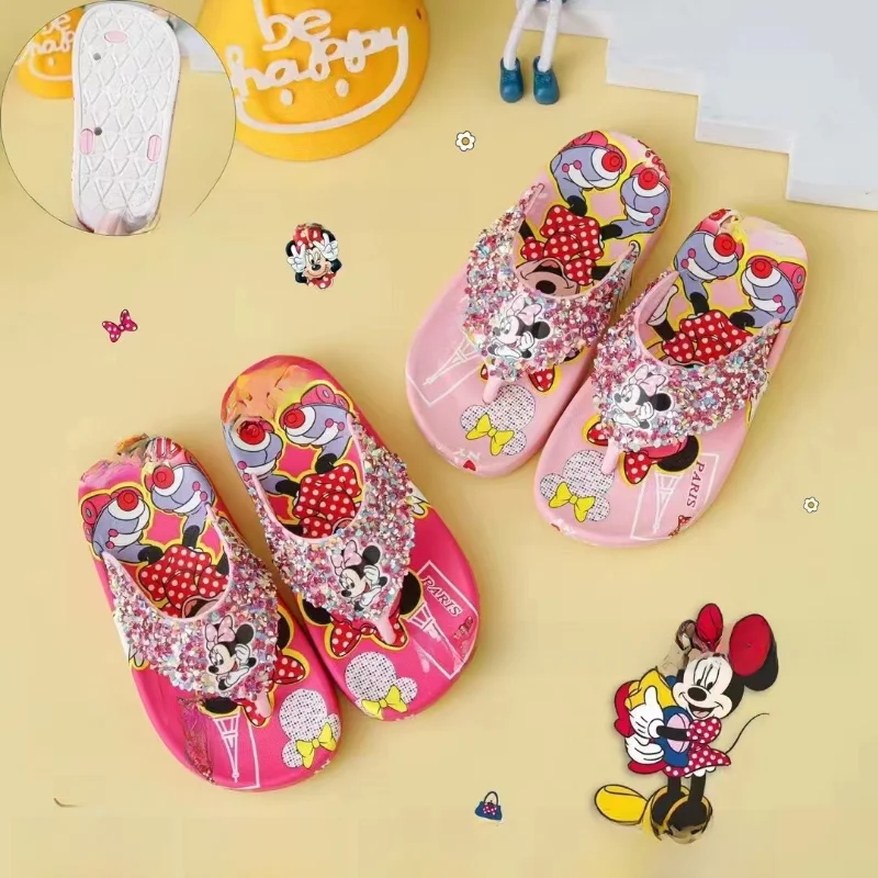 

Kids'Casual Shoes ​Open-toe Sequin EVA Cartoon shoes Summer Shoes For Girls Soft Bottom Anti-slip Red Pink Shoes Size 26-35
