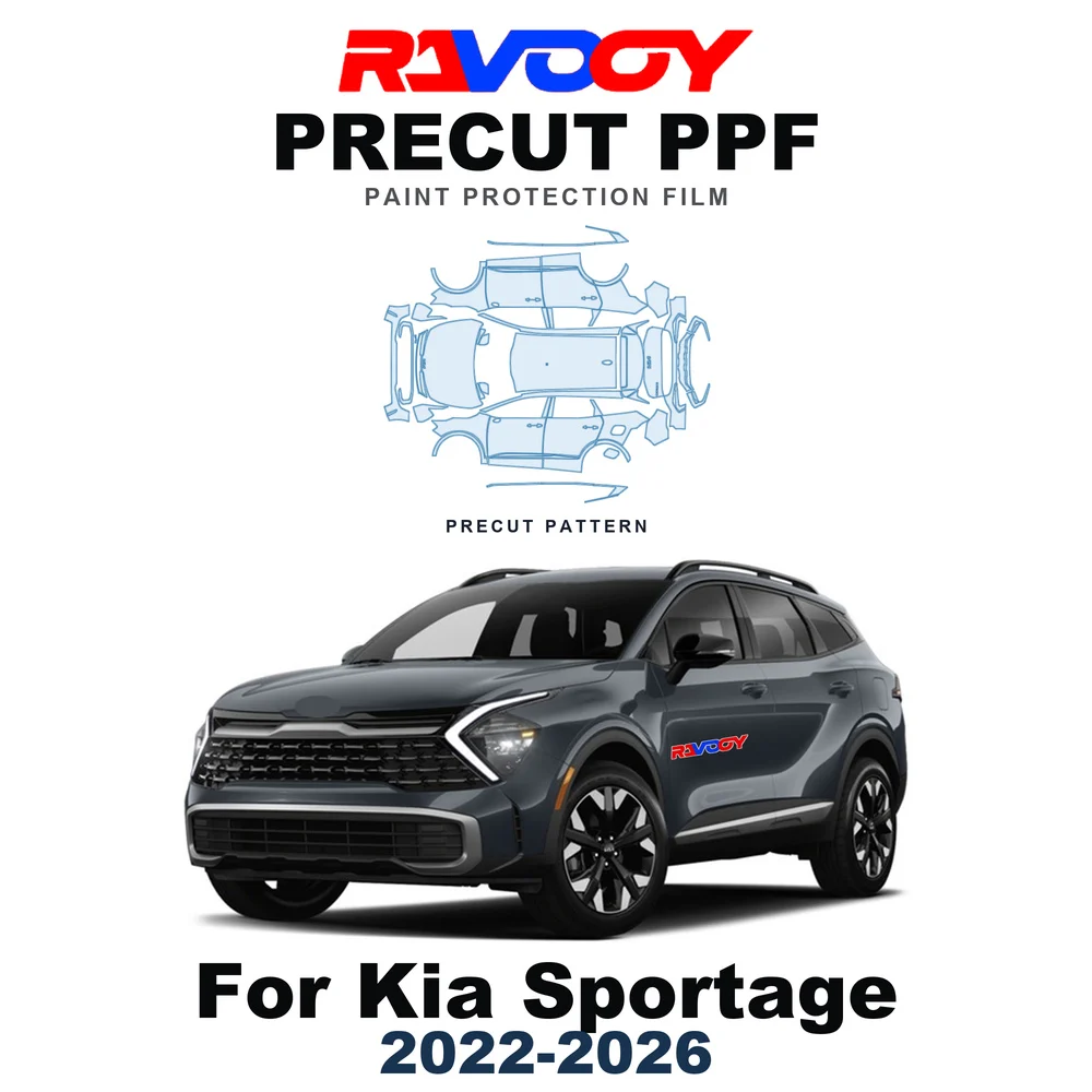 Precut PPF For Kia Sportage Base 2022-2026 8.5mil TPU Paint Protection Film Hood Bonnet Bumper Headlight Self-Healing Clear Kit