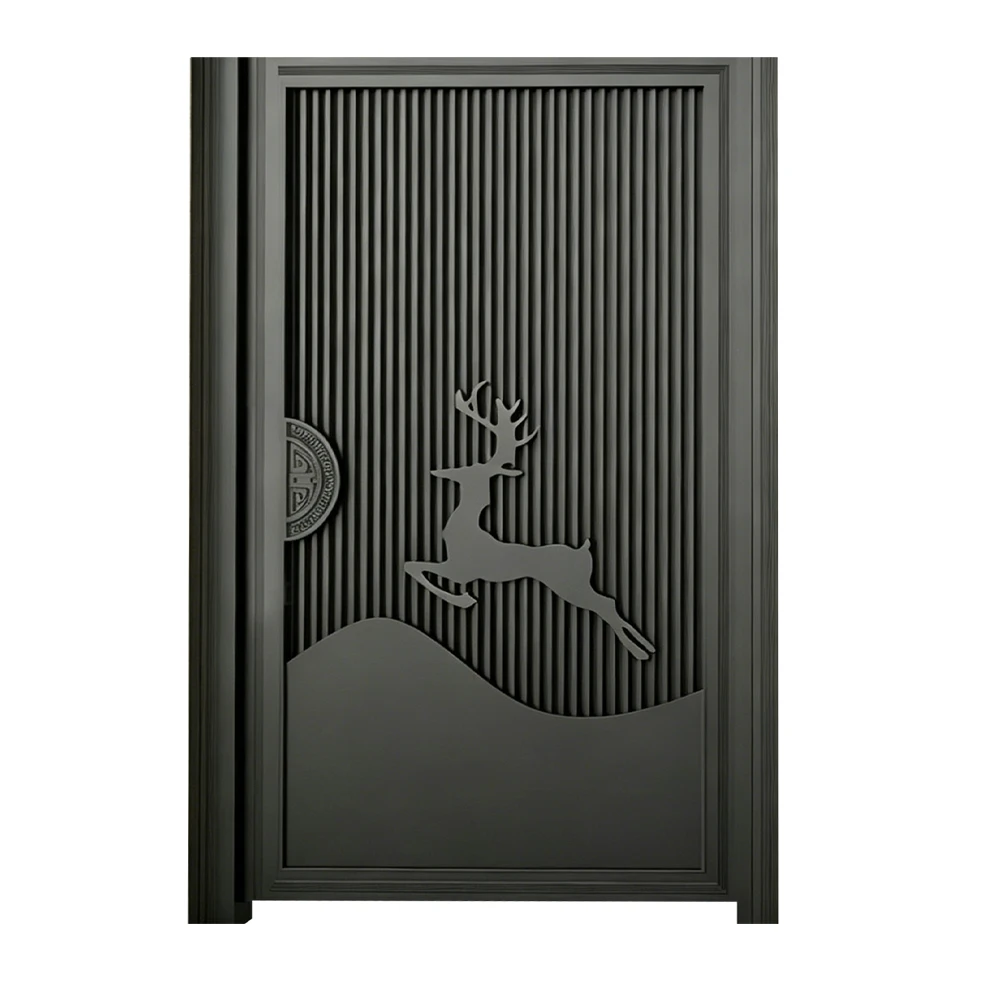 Aluminum Modern Swing Gate with Finished Surface Waterproof Exterior Outdoor Design for Villas-Best SaleCustomizable