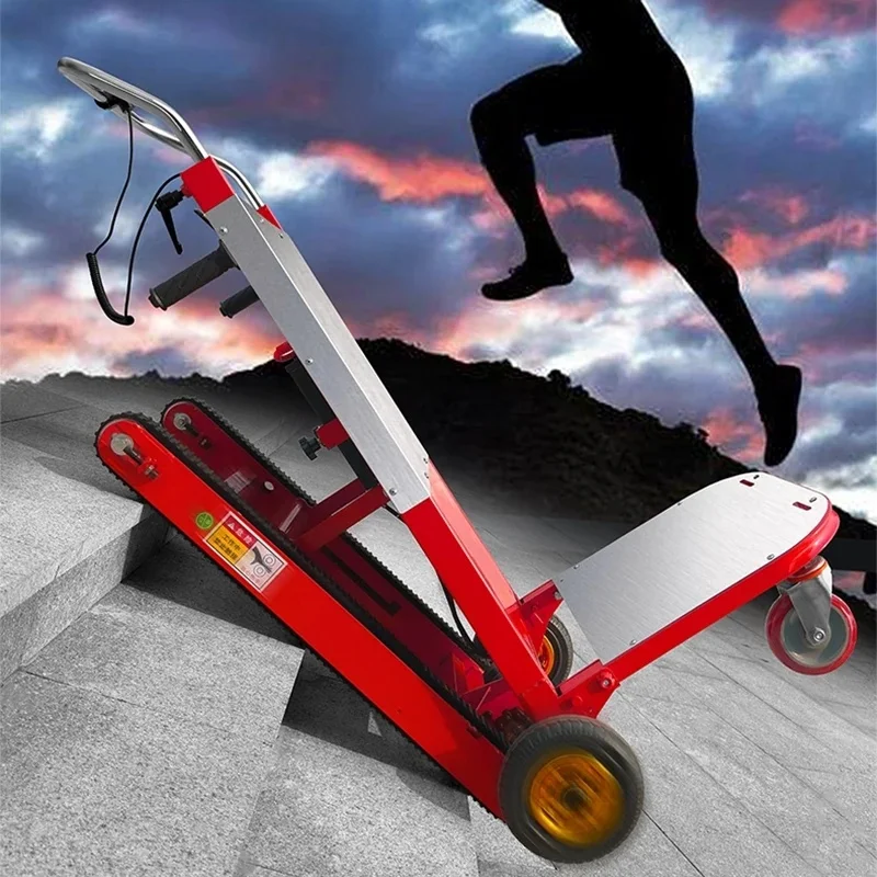 Battery Powered Tracked Stair Traversing Cargo Transfer Transport Frame