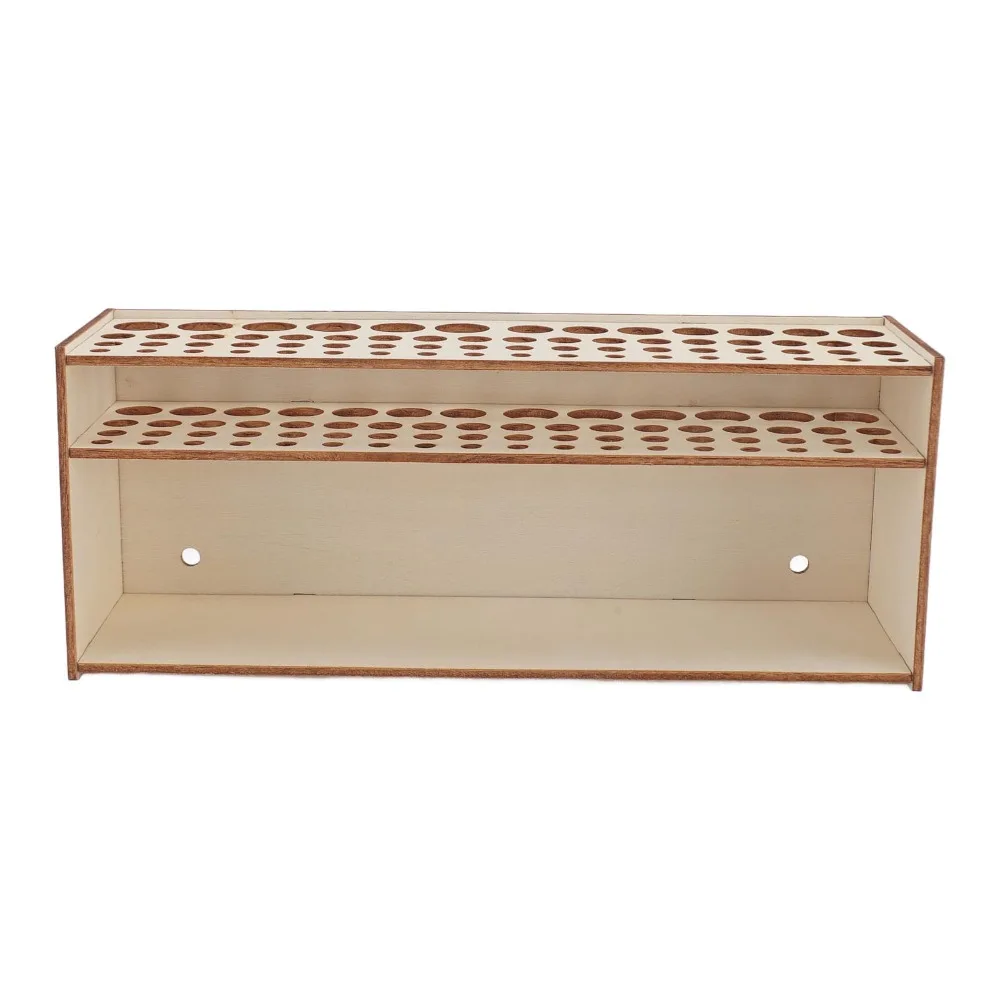 1pcs Wooden 69 Holes Paintbrush Holder Wall Mountable Multipurpose Brush Stand Rack Artist Brush Organizer For Pencils Storage
