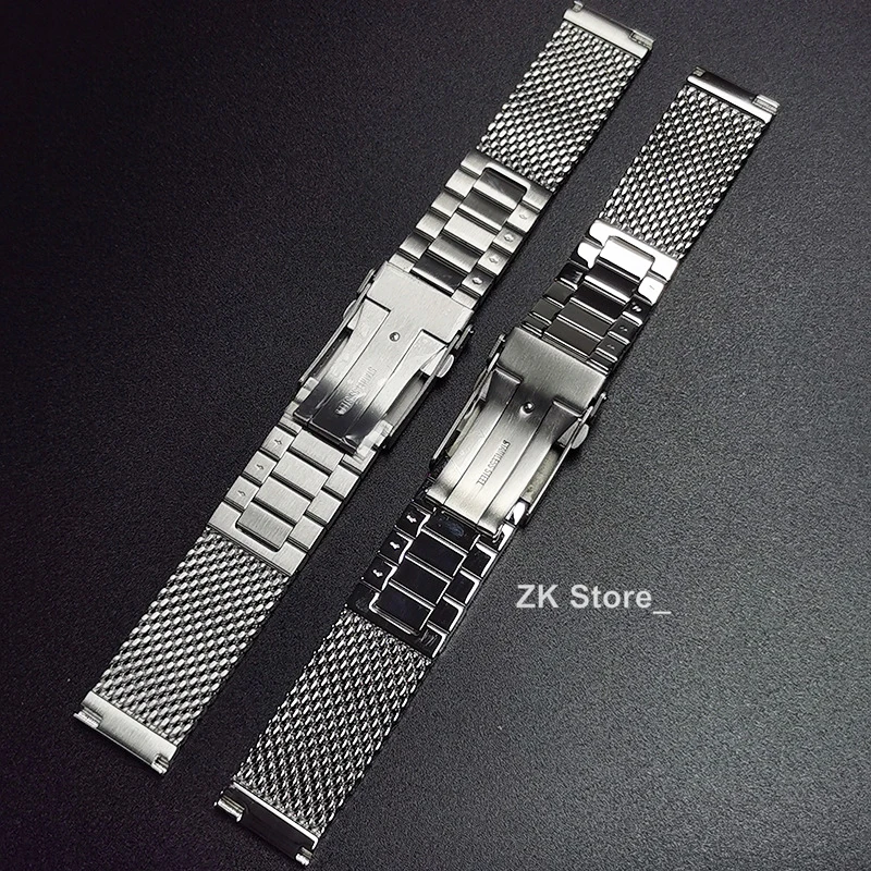 Luxury Solid Stainless Steel Watch Strap 20mm 22mm for Seiko Watch Secure Clasp Replacement Bracelet Quick Release Wristband