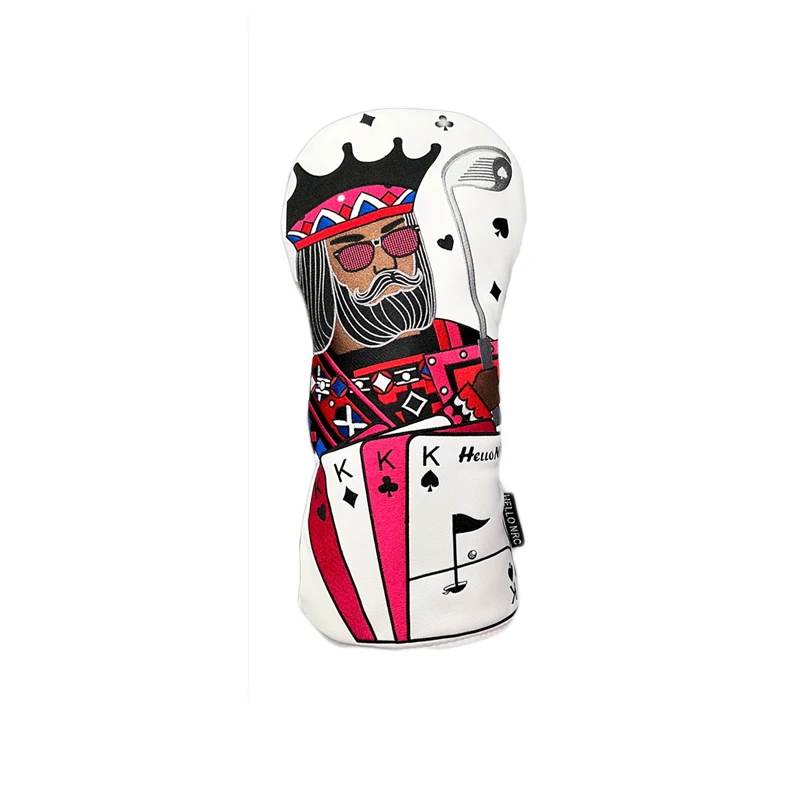 1 pc NRC poker Style Golf Headcover for Driver fairway and UT Cover, Embroidered Golf Club Headcover,Waterproof Protector