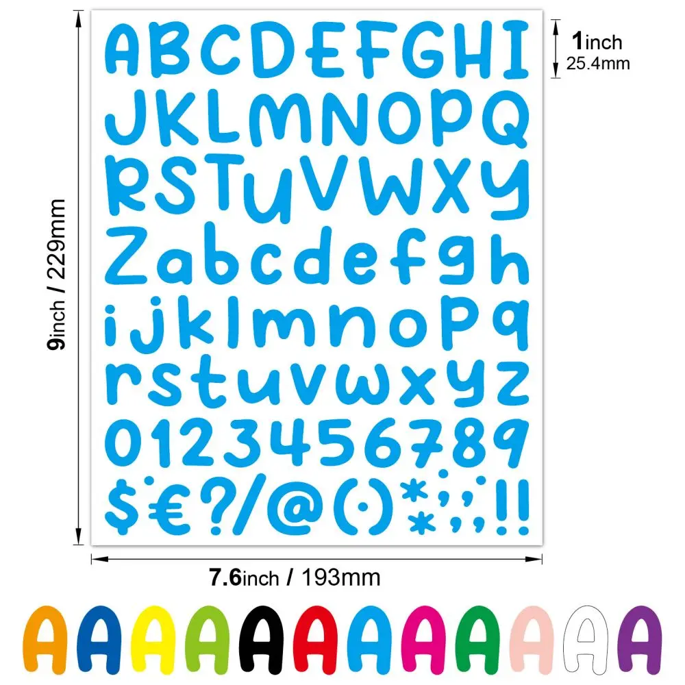 2Pcs 26 Alphabet A-Z Cartoon Planner Stickers Waterproof Colorful Creative DIY Letter Number Sticker For Kids Cup Laptop