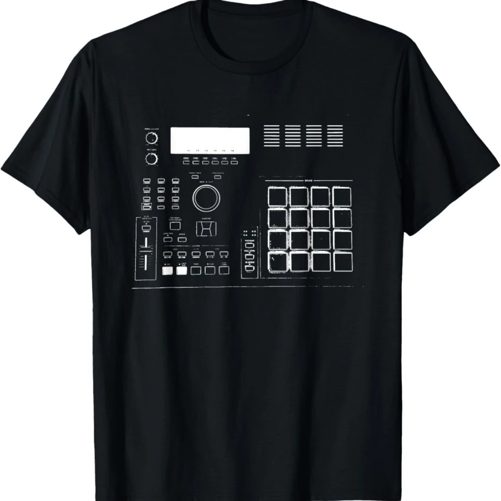 Retro Hip-Hop MPC Beat Machine 2000 Producer T-Shirt – Locker sitzendes Freizeit-T-Shirt mit MPC-Controller-Grafik für den Sommer-Musikproduzenten