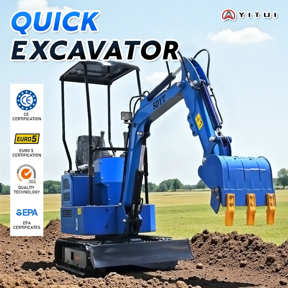 Miniexcavadora caliente de 1,5 toneladas, entrega rápida personalizada, motor Kubota Ce Epa Euro 5, miniexcavadora china