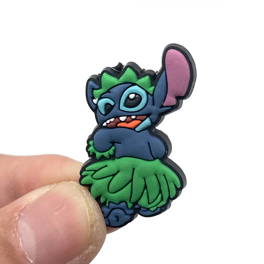 1pcs Disney Cartoon Stitch PVC Shoes Charms Cute DIY Sandals Accessories Pins for Shoe Clogs Shoe Decorations Boy Kids Gifts Set