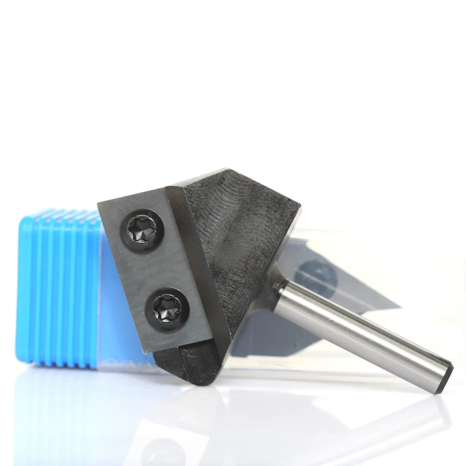 1/2 Inch 1/4 Inch 8mm Shank Dual Blades 90 Degree V-Groove Router Bit Carbide Insert Wood CNC Router Bit