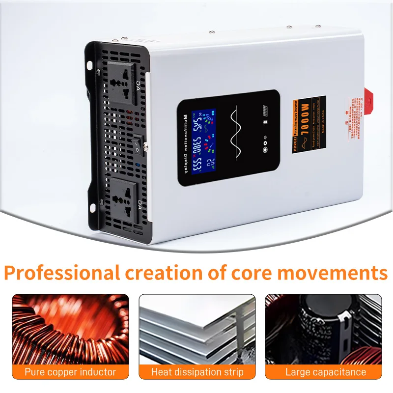 High-Quality Off-Grid Sola Inverter For Convenient Conversion DC To AC 350 0W Pure Sine Wave RV Inverter Car Power