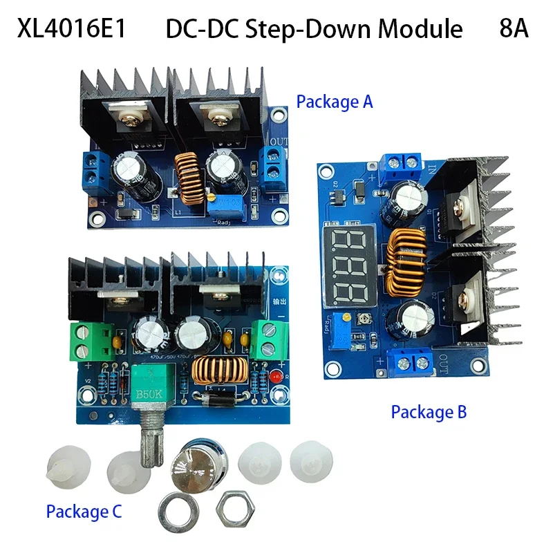 XL4016E1 8A High Power Adjustable DC-DC Step-Down Module 4-40V to 1.25-36V XH-M401 Buck Converter Power Supply Module