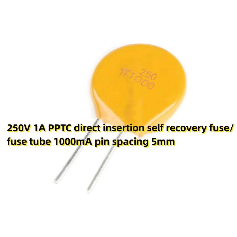 20PCS 250V 1A PPTC direct insertion self recovery fuse/fuse tube 1000mA pin spacing 5mm