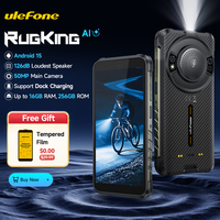 【2025 NEW】Ulefone RugKing 4G Rugged Phone Android 15 Up to 16GB+256GB Waterproof Smartphone 9600mAh 50MP Camera NFC Global