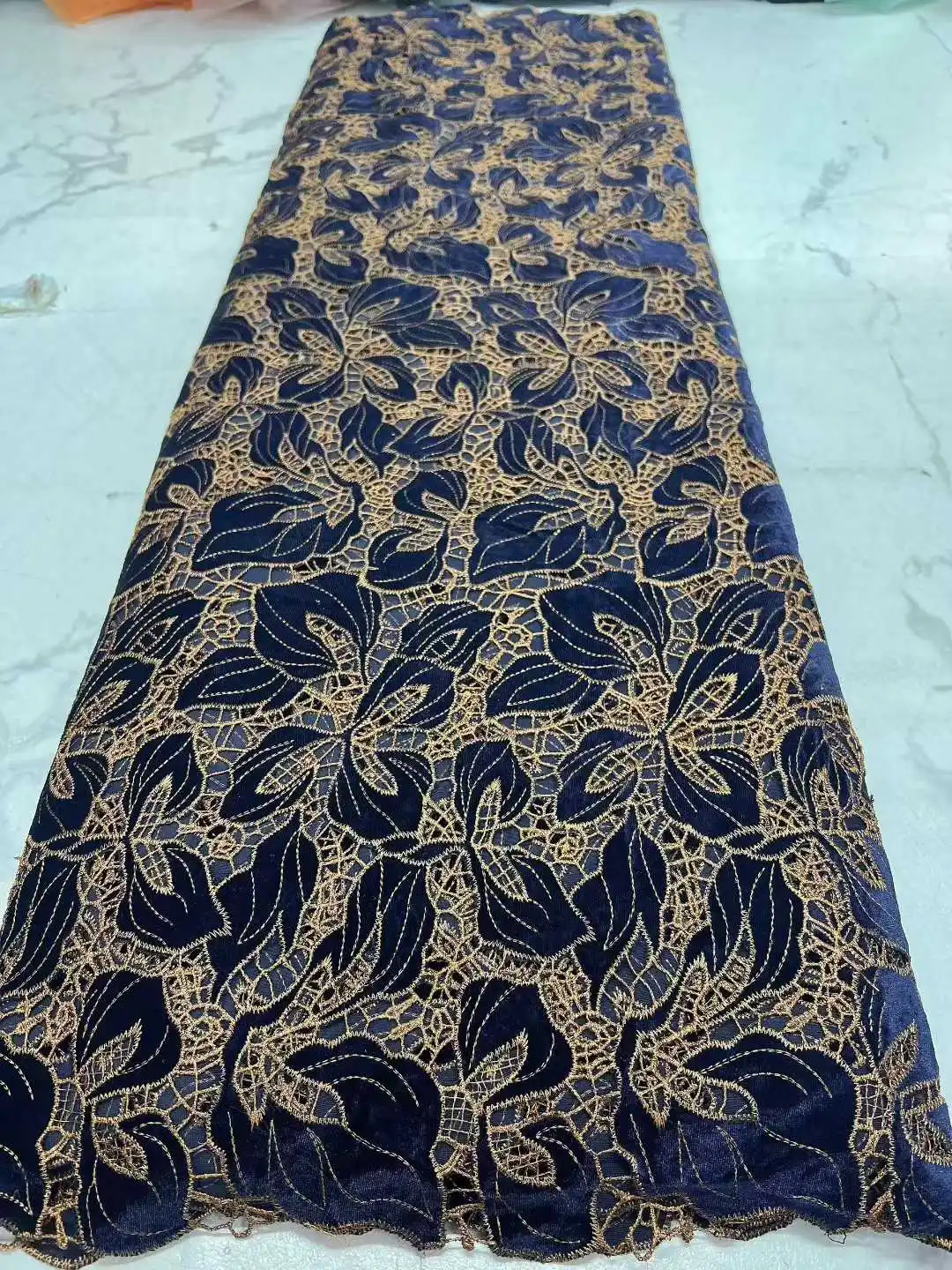 

African Velvet Laser Embroidered Lace Fabric 2025 High Quality Swiss Nigerian Rope Silk Fabric For Women Party Dress Material