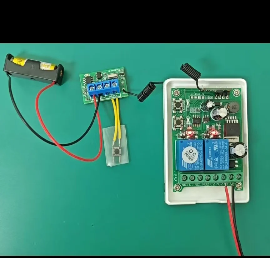 Extermal Button Transmitter PCB 12V 24V 2CH 2Gang Remote Control Switches 14V 16V 18V 36V Relay Contact RF Switches  NO COM NC