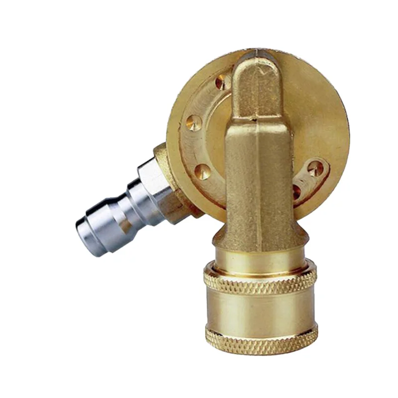 Acoplador pivotante de 4500PSI, conexión rápida de 1/4 pulgadas para arandela a presión, adaptador de limpieza de canalones, 240 grados, 7 engranajes