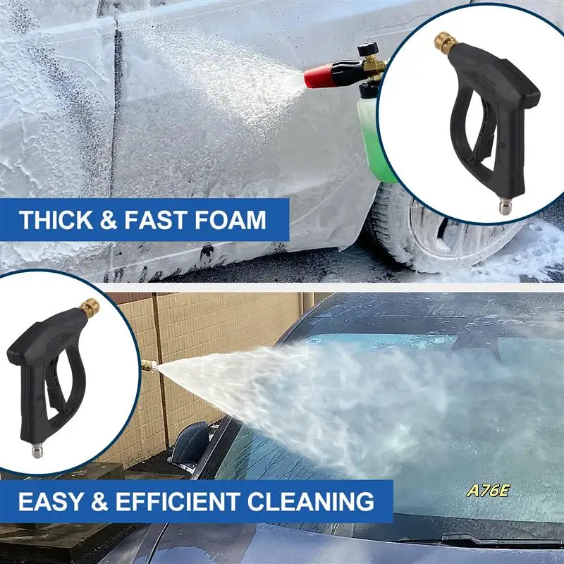 Car Washer-Gun 3000 Psi Max Foam-Gun 3/8 Inch Connector High Pressure Washer Tool For Pressure Power Washer Foam Cannon
