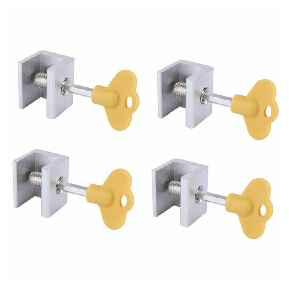 

4 Pcs Window Lock Indoor Sliding Security Sash Replacement Child Locks Anti-theft Glass Safety for Kids Latch
