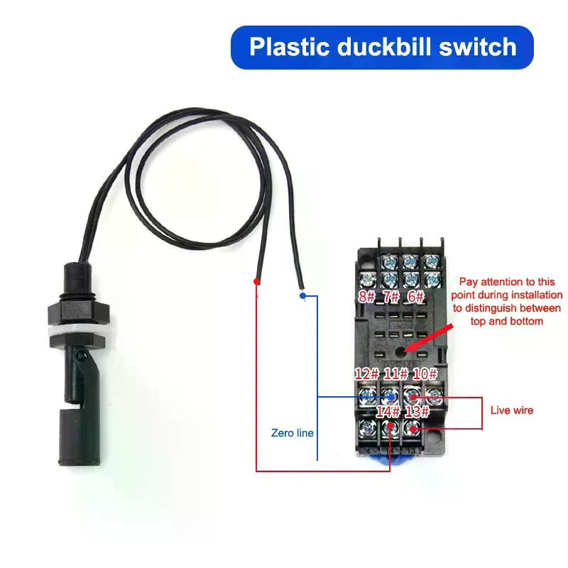 1Pc 12V-110V Water Level Switch Liquid Level Sensor PP Plastic Ball Float Switch Water Level Switch