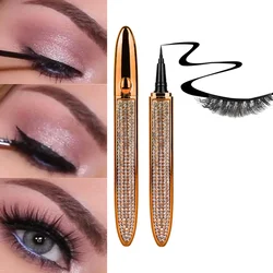 6 Colors Magic Self-adhesive Lashes Eyeliner Pen  Glue-free Magnetic-free Makeup False Eyelashes Waterproof Eye Liner Pencil