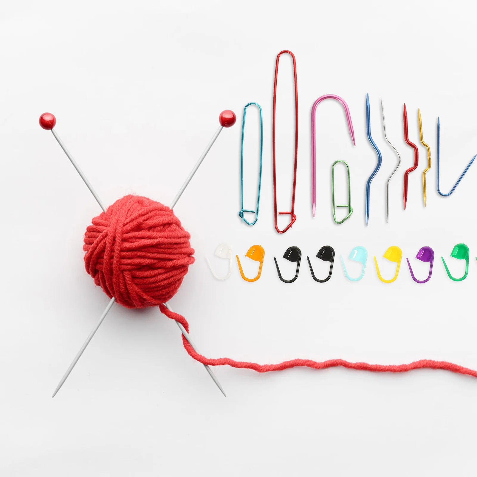

1Set Cable Stitch Holders DIY Marker Buckles Safety Pins Crochet Knitting Accessories Household Stitch Holders