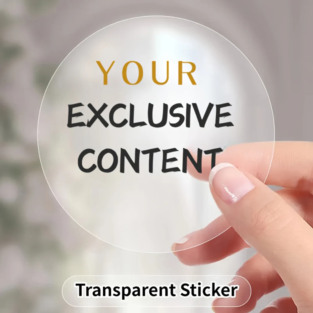 Customized Transparent Round Stickers for Weddings, Birthdays, Baptisms - Personalized Event Decor, Durable Bulk Party Supplies