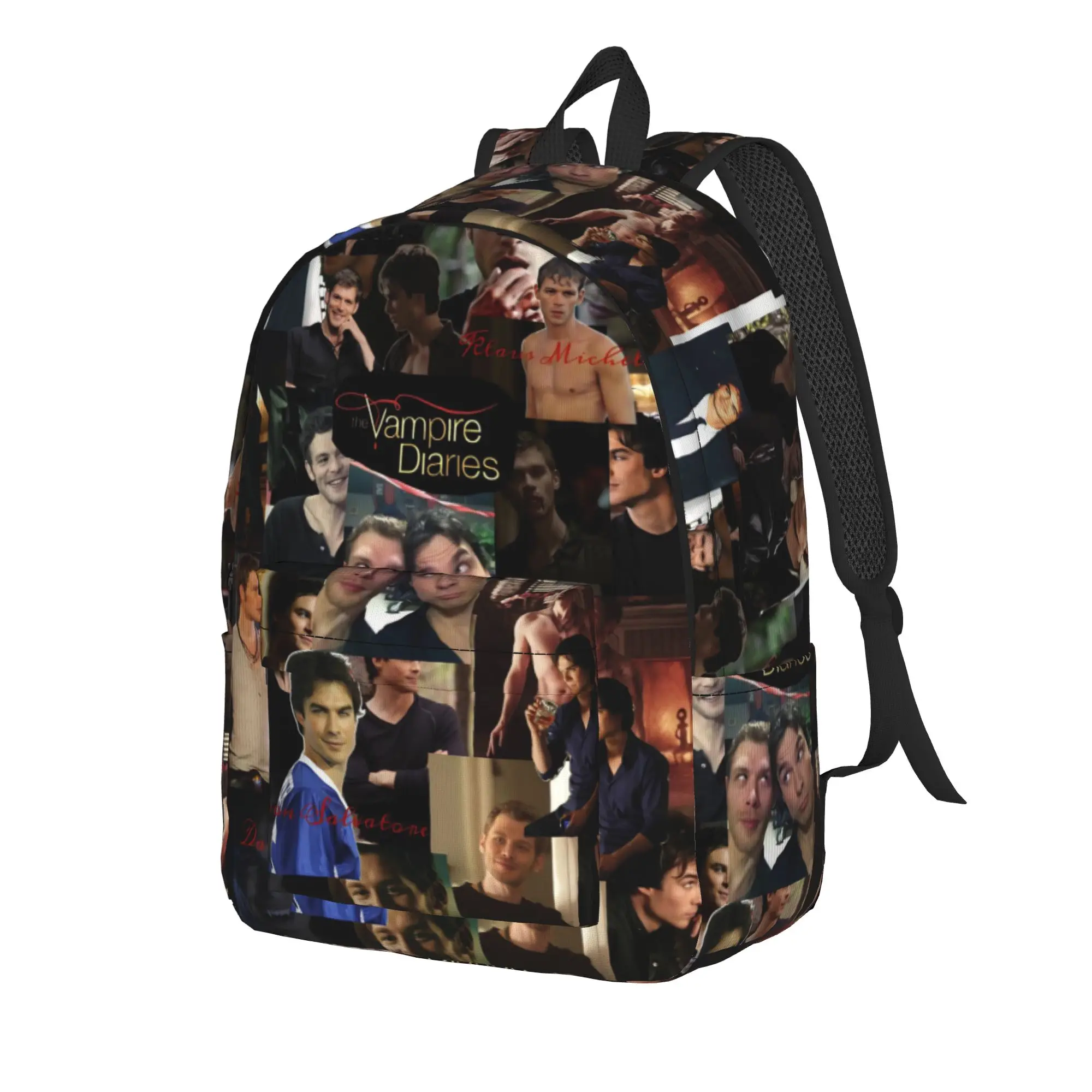 The Vampire Diaries Resuable Movie Backpack Damon Salvatore Backpacks Unisex College Pattern School Bags High Quality Rucksack