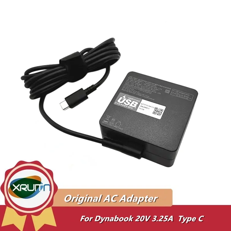 Original FSP065-A1CR3 65W 20V 3.25A USB Type C AC Poqwe Adapter Charger for Toshiba Dynabook Power Supply